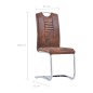 vidaXL Sillas comedor voladizas 4 uds piel de ante artificial marrón vidaXL Sillas comedor voladizas 4 uds piel de ante artificial marrón