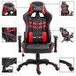 vidaXL Silla de gaming de cuero sintético rojo vidaXL Silla de gaming de cuero sintético rojo