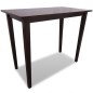 Mesa de bar y 4 taburetes de barra madera marrón Mesa de bar y 4 taburetes de barra madera marrón