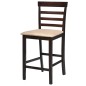 Mesa de bar y 4 taburetes de barra madera marrón Mesa de bar y 4 taburetes de barra madera marrón