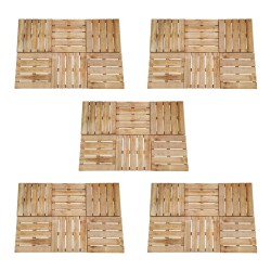 vidaXL Baldosas de porche 30 unidades madera marrón 50x50 cm