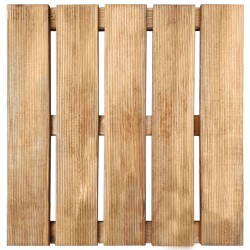 vidaXL Baldosas de porche 30 unidades madera marrón 50x50 cm