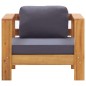 vidaXL Muebles de jardín 4 pzas con cojines madera maciza acacia gris vidaXL Muebles de jardín 4 pzas con cojines madera maciza acacia gris