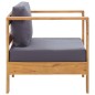 vidaXL Muebles de jardín 4 pzas con cojines madera maciza acacia gris vidaXL Muebles de jardín 4 pzas con cojines madera maciza acacia gris