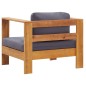 vidaXL Muebles de jardín 4 pzas con cojines madera maciza acacia gris vidaXL Muebles de jardín 4 pzas con cojines madera maciza acacia gris