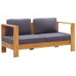vidaXL Muebles de jardín 4 pzas con cojines madera maciza acacia gris vidaXL Muebles de jardín 4 pzas con cojines madera maciza acacia gris