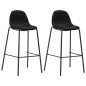 vidaXL Juego de mesa alta y taburetes 3 piezas tela negra vidaXL Juego de mesa alta y taburetes 3 piezas tela negra