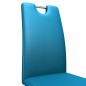 vidaXL Sillas de comedor forma de zigzag 2 uds cuero sintético azul vidaXL Sillas de comedor forma de zigzag 2 uds cuero sintético azul