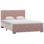 vidaXL Estructura de cama de terciopelo rosa 120x200 cm vidaXL Estructura de cama de terciopelo rosa 120x200 cm