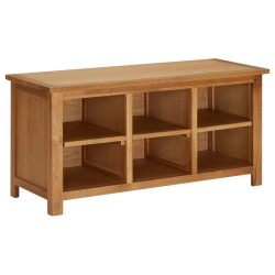 vidaXL Mueble zapatero de madera maciza de roble 90x37x45 cm