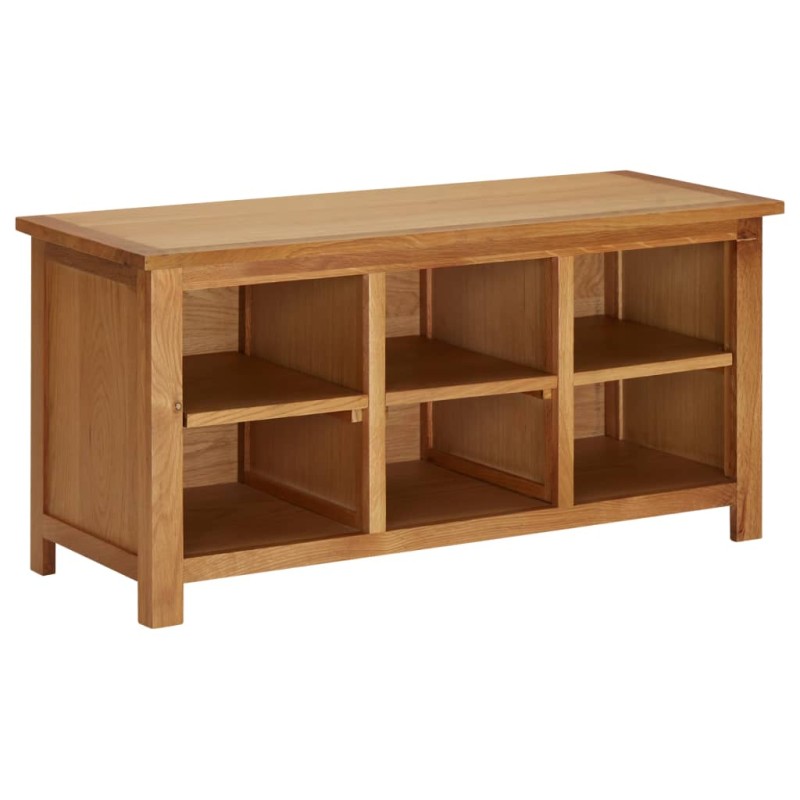vidaXL Mueble zapatero de madera maciza de roble 90x37x45 cm vidaXL Mueble zapatero de madera maciza de roble 90x37x45 cm