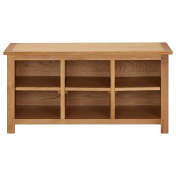 vidaXL Mueble zapatero de madera maciza de roble 90x37x45 cm