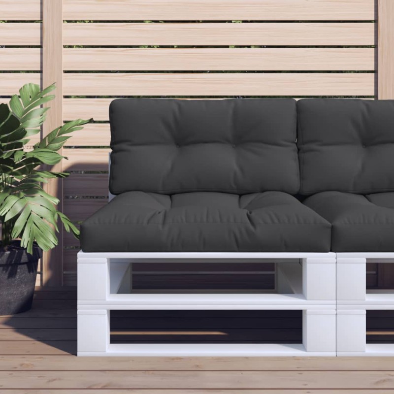 vidaXL Cojín para sofá de palets de tela negro 80x40x12 cm vidaXL Cojín para sofá de palets de tela negro 80x40x12 cm