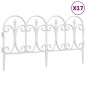 vidaXL Borduras de jardín 17 unidades PP blanco 10 m vidaXL Borduras de jardín 17 unidades PP blanco 10 m