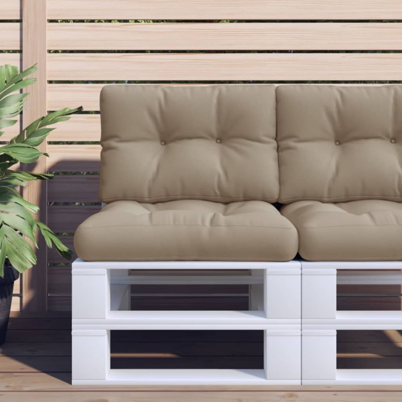 vidaXL Cojines para palets 2 unidades tela gris taupé vidaXL Cojines para palets 2 unidades tela gris taupé
