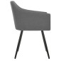vidaXL Sillas de comedor giratorias 2 unidades tela gris claro vidaXL Sillas de comedor giratorias 2 unidades tela gris claro