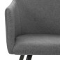 vidaXL Sillas de comedor giratorias 2 unidades tela gris claro vidaXL Sillas de comedor giratorias 2 unidades tela gris claro