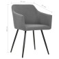 vidaXL Sillas de comedor giratorias 2 unidades tela gris claro vidaXL Sillas de comedor giratorias 2 unidades tela gris claro