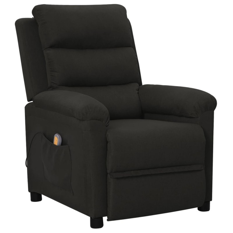 vidaXL Sillón de masaje de tela negro vidaXL Sillón de masaje de tela negro