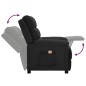 vidaXL Sillón de masaje de tela negro vidaXL Sillón de masaje de tela negro