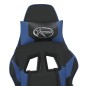 vidaXL Silla gaming de masaje cuero sintético negro y azul vidaXL Silla gaming de masaje cuero sintético negro y azul