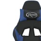 vidaXL Silla gaming de masaje cuero sintético negro y azul vidaXL Silla gaming de masaje cuero sintético negro y azul