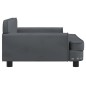 vidaXL Cama para perros de terciopelo gris oscuro 90x53x30 cm vidaXL Cama para perros de terciopelo gris oscuro 90x53x30 cm