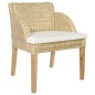 vidaXL Sillas de comedor con cojines 2 unidades ratán natural vidaXL Sillas de comedor con cojines 2 unidades ratán natural