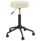 vidaXL Sillas de comedor giratorias 2 unidades terciopelo crema