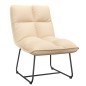 vidaXL Silla de descanso con estructura de metal terciopelo crema vidaXL Silla de descanso con estructura de metal terciopelo crema