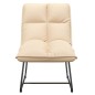vidaXL Silla de descanso con estructura de metal terciopelo crema vidaXL Silla de descanso con estructura de metal terciopelo crema