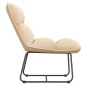 vidaXL Silla de descanso con estructura de metal terciopelo crema vidaXL Silla de descanso con estructura de metal terciopelo crema