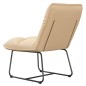 vidaXL Silla de descanso con estructura de metal terciopelo crema vidaXL Silla de descanso con estructura de metal terciopelo crema