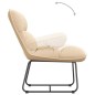 vidaXL Silla de descanso con estructura de metal terciopelo crema vidaXL Silla de descanso con estructura de metal terciopelo crema