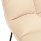 vidaXL Silla de descanso con estructura de metal terciopelo crema vidaXL Silla de descanso con estructura de metal terciopelo crema