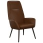 vidaXL Sillón de relax de cuero sintético marrón brillante vidaXL Sillón de relax de cuero sintético marrón brillante