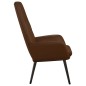 vidaXL Sillón de relax de cuero sintético marrón brillante vidaXL Sillón de relax de cuero sintético marrón brillante