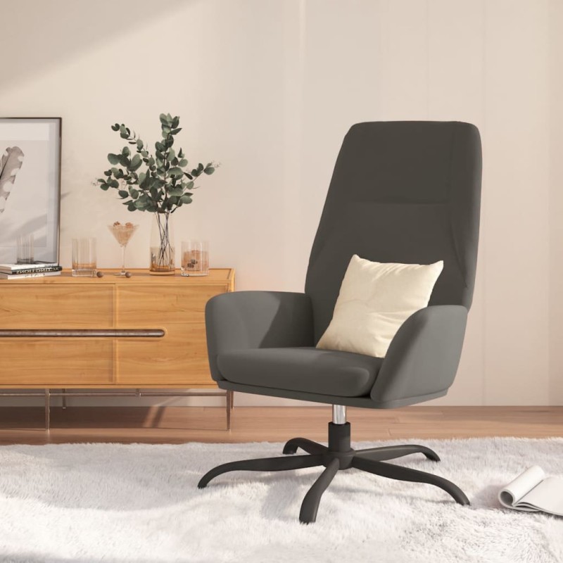 vidaXL Sillón de relax de terciopelo gris oscuro vidaXL Sillón de relax de terciopelo gris oscuro