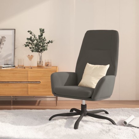 vidaXL Sillón de relax de terciopelo gris oscuro