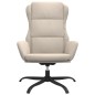 vidaXL Sillón de relax de piel de ante sintética color crema vidaXL Sillón de relax de piel de ante sintética color crema