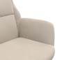 vidaXL Sillón de relax de piel de ante sintética color crema vidaXL Sillón de relax de piel de ante sintética color crema