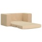 vidaXL Sofá cama infantil 2 plazas felpa suave crema
