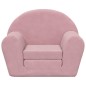 vidaXL Sofá cama para niños felpa suave rosa vidaXL Sofá cama para niños felpa suave rosa