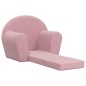 vidaXL Sofá cama para niños felpa suave rosa vidaXL Sofá cama para niños felpa suave rosa