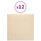 vidaXL Paneles de pared 12 uds tela color crema 30x30 cm 1,08 m² vidaXL Paneles de pared 12 uds tela color crema 30x30 cm 1,08 m²