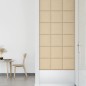 vidaXL Paneles de pared 12 uds tela color crema 30x30 cm 1,08 m² vidaXL Paneles de pared 12 uds tela color crema 30x30 cm 1,08 m²