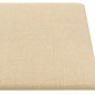 vidaXL Paneles de pared 12 uds tela color crema 30x15 cm 0,54 m² vidaXL Paneles de pared 12 uds tela color crema 30x15 cm 0,54 m²