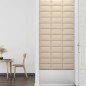 vidaXL Paneles de pared 12 uds tela color crema 30x15 cm 0,54 m² vidaXL Paneles de pared 12 uds tela color crema 30x15 cm 0,54 m²