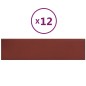 vidaXL Paneles pared 12 uds cuero sintético rojo tinto 60x15 cm 1,08m² vidaXL Paneles pared 12 uds cuero sintético rojo tinto 60x15 cm 1,08m²