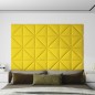 vidaXL Paneles de pared 12 uds tela amarillo claro 30x30 cm 0,54 m² vidaXL Paneles de pared 12 uds tela amarillo claro 30x30 cm 0,54 m²